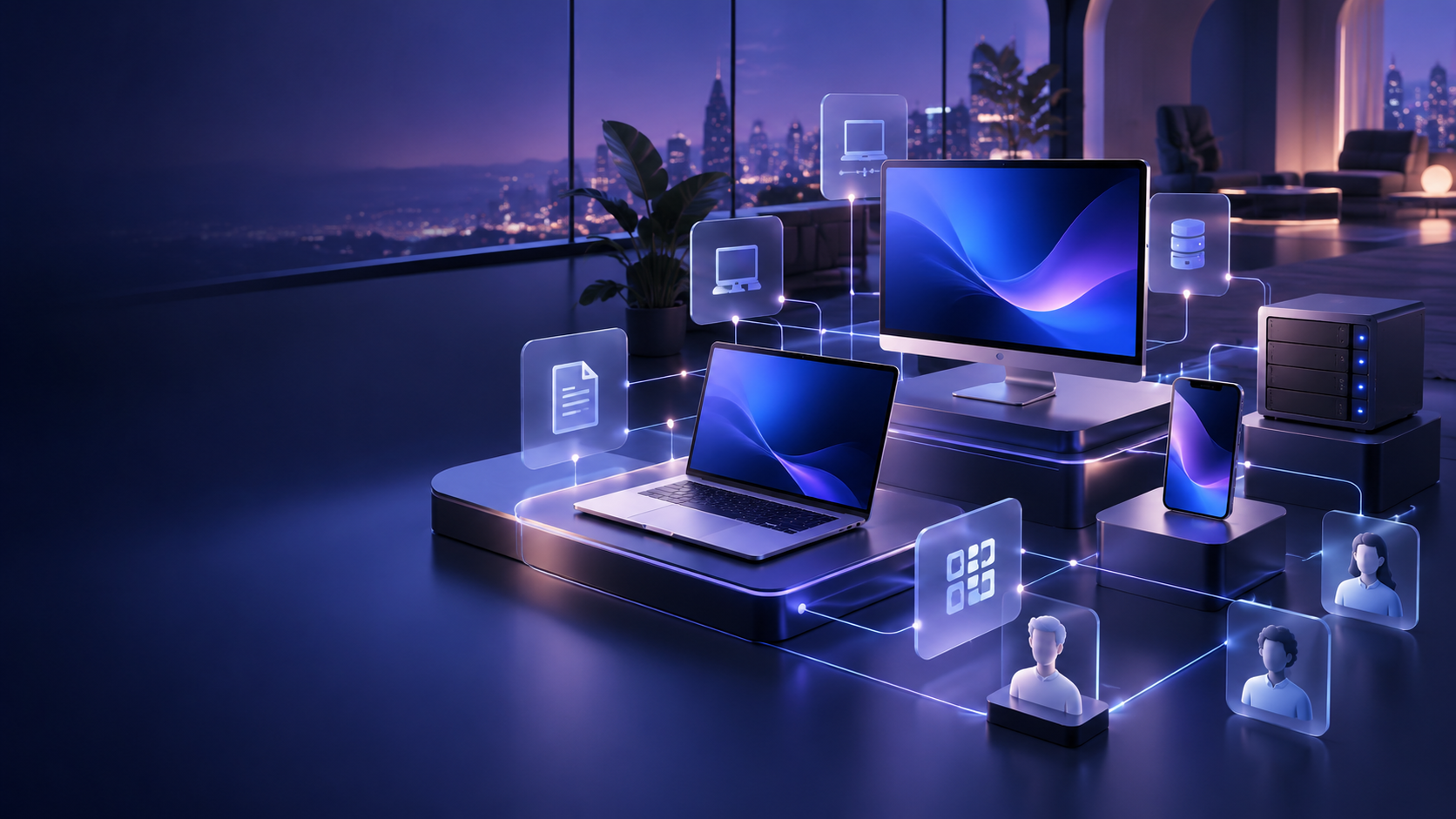 Connected workplace technology organized by AssetFlow
